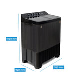 Midea Washing Machine Twin Tub 12 Kg, See Through Glass Lid, Soft Close MWMSA120GPG(KG)