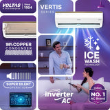 Voltas Vertis Elite Gold 1.5 Ton 5 Star Inverter Split Air Conditioner (Model: 185INV) | Energy Efficient Cooling | Turbo Mode | High Ambient Performance | Copper Condenser | Smart Inverter Technology | 2026 Model