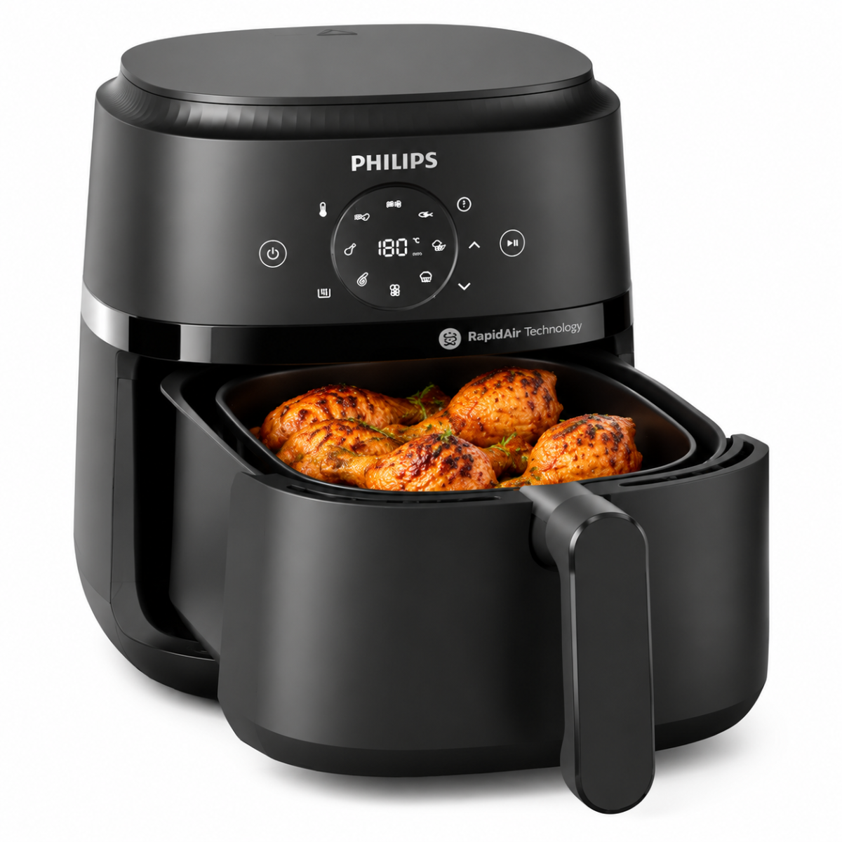 Philips NA239/01 1700W Air Fryer: Rapid Air Technology, Adjustable Temperature, Built-In Timer