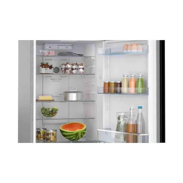 Bosch 334 Litres 2 Star Double Door Frost Free Refrigerators (CTC35K22NI, Black)