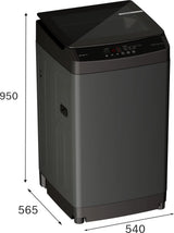 Bosch WOE80AG0IN 8 Kg Fully Automatic Top Load Washing Machine | PowerWave Wash, 5 Star, Black & Grey