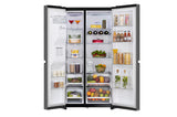 LG 630L, Side-by-Side Refrigerator,GL-L257CMC3, Wi-Fi Convertible, Water & Ice Dispenser, Matte Black Finish, 3 Star