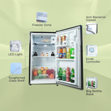 Haier HRD-1252KSA Single Door 100L Refrigerator with Lock & Key and Chiller Freezer Compartment