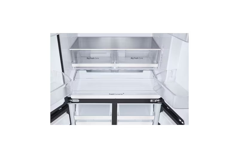 LG 574L French Door Refrigerator Wi-Fi Convertible Smart Inverter Fresh Converter+ Door Cooling+ Black Glass 3 Star