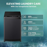 Haier 8 Kg 5-Star Fully Automatic Top Load Washing Machine | Oceanus Wave Drum, 8 Wash Programs, Magic Filter (HWM80-310BK, Black)