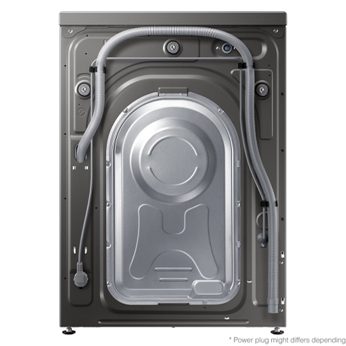 Washing Machine: Dark Grey model with AI Eco Bubble technology for effective cleaning.