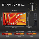 Sony 139 cm (55 inches) Bravia 7 4K Ultra HD AI Smart Mini LED Google TV K-55XR70 (Black)