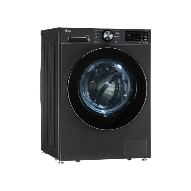 LG FDX1207N5B 12 Kg/7 Kg Wi-Fi Washer Dryer | TurboWash 360°, Inverter Direct Drive, Platinum Black