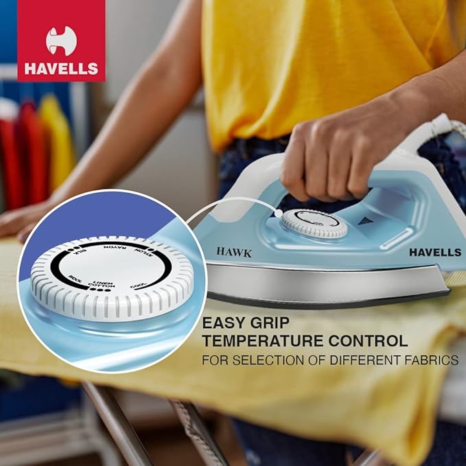 Havells Hawk 1100 Watt Heavy Weight Dry Iron (BLUE)