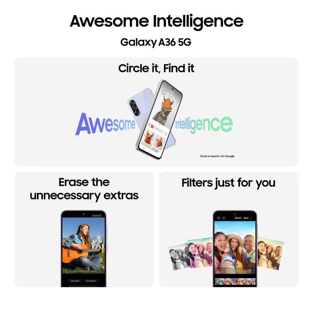 📱 Samsung Galaxy A36 5G 8 GB RAM 128 GB ROM – Awesome Lavender Edition