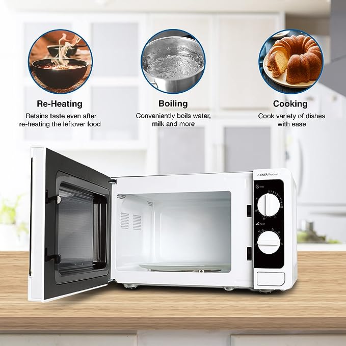 Voltas Beko, A Tata Product 20L, 700W Smart Solo Microwave Oven (MS20MPW10, White)