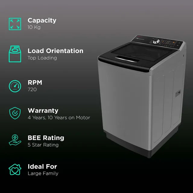 IFB 10 kg 5 Star Fully Automatic Top Load Washing Machine (Aqua, TL-SIBS, Steam Wash Technology, Inox)