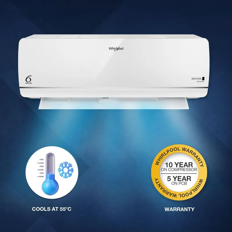 Whirlpool 1.5 Ton 3 Star Inverter Split 3DCool | 2026 Model | Fast Cooling | Energy Saving | Durable Build