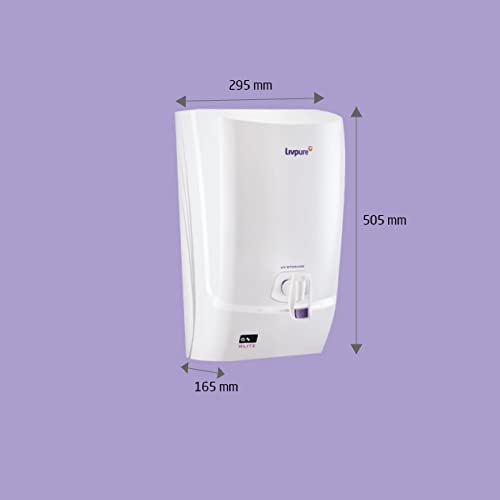 Livpure Glitz UV+UF Water Purifier with 7 L tank capacity - Suitable for Municipal Water, TDS upto 250ppm (White)