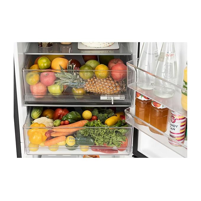 LG 340L 3 Star Bottom Freezer Refrigerator (GL-B382EBMX, 2025 Model, Door Cooling +, AI ThinQ, Wi-Fi Convertible, Metal Fresh, Black Mirror)