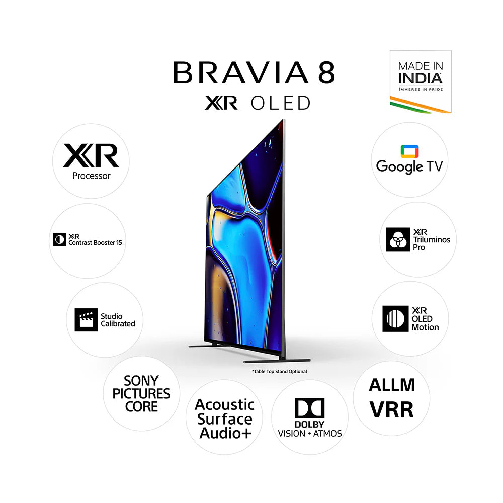 Sony 139 cm (55) BRAVIA 8 4K Ultra HD Smart OLED Google TV K-55XR80 (Black)