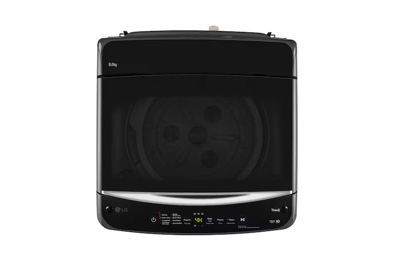 LG 8Kg Top Load Washing Machine, Smart Inverter Motor, In-built Heater, Middle Black, 5 Star