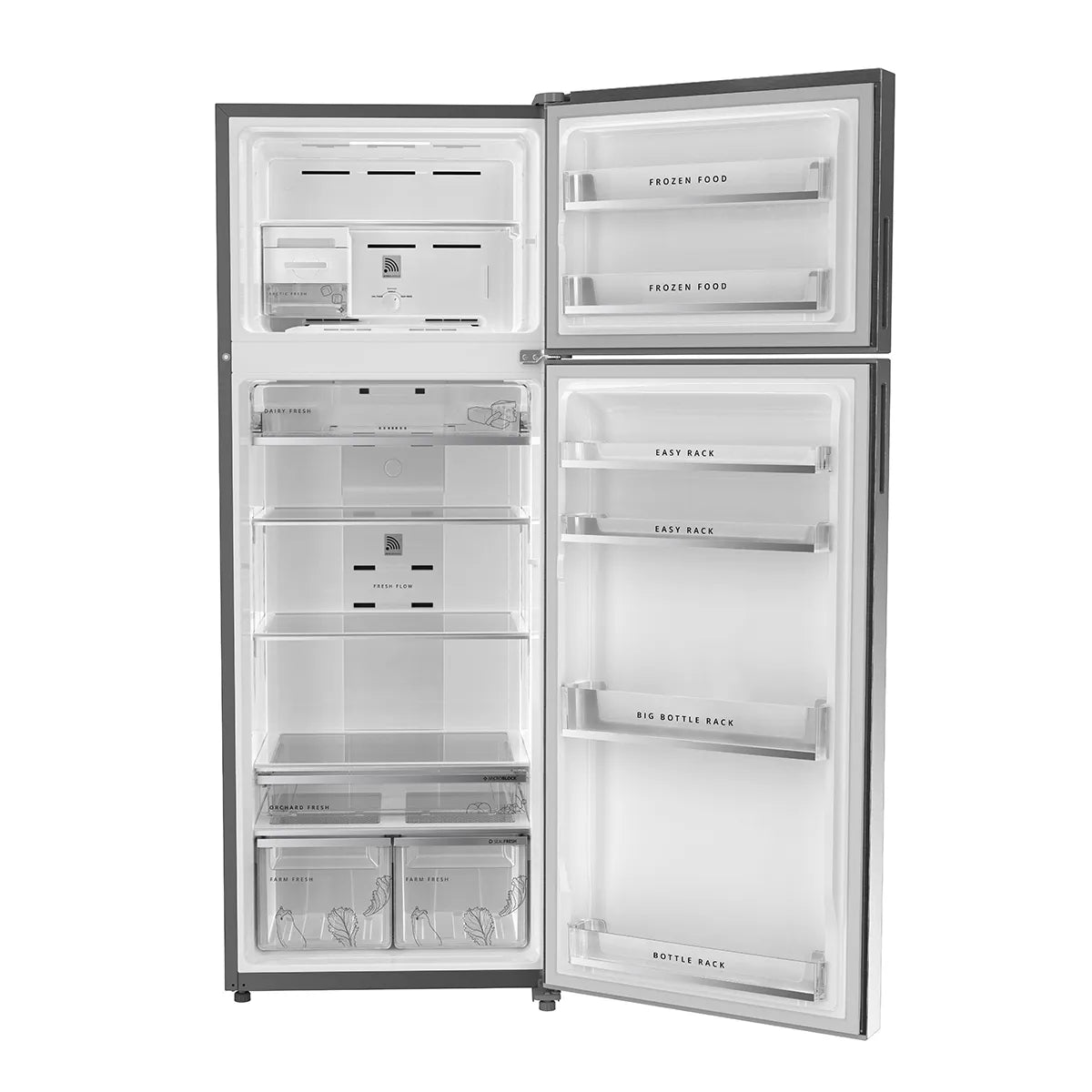 Whirlpool Intellifresh Pro 411L Convertible Refrigerator 1 Star Frost Free Double Door Smart Inverter Gravity Black Large Capacity Fridge