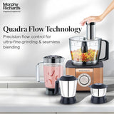 Morphy Richards Icon Superb 1000W Food Processor: 11 Attachments, 3.2L Bowl (Glazing Copper)