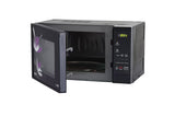 LG MS2043BP 20L Solo Microwave Oven with Grill, i-Wave Technology, Anti-Bacteria Cavity, Glass Door – Floral Black