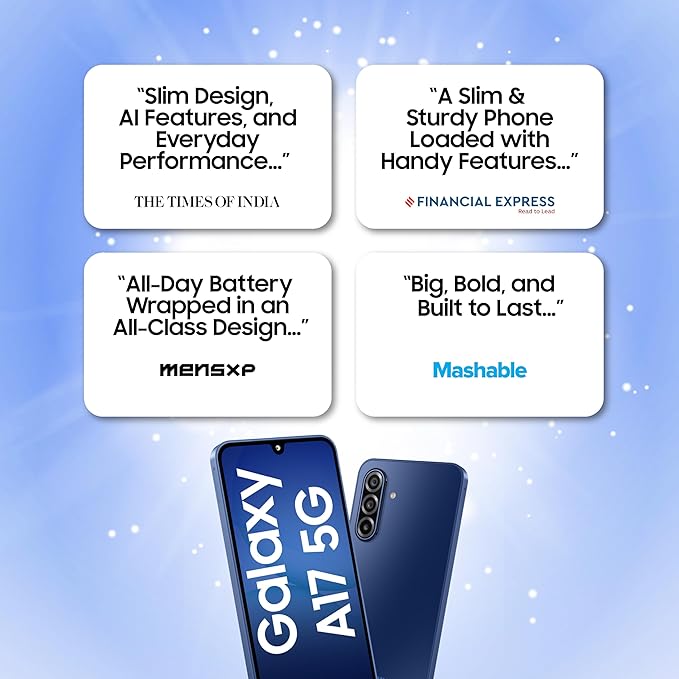 Samsung Galaxy A17 5G (Black, 6GB RAM, 128GB Storage) | 50MP No-Shake Camera | Super AMOLED Display | Corning Gorilla Glass Victus | 7.5mm Slim Design | Gemini Live AI | Circle to Search