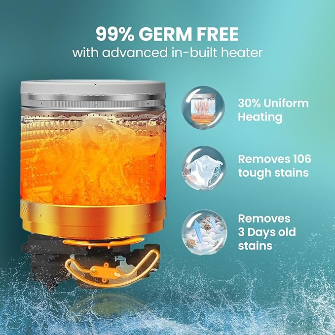 Haier SmartChoice 10.5 Kg 5-Star Fully Automatic Top Load Washing Machine | Oceanus Wave Drum, Inbuilt Butterfly Heater, Smart Features (HWM105-H688BK, Black)