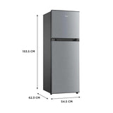 Midea 233 L 2 Star Frost Free Convertible, Real Inverter Double Door Refrigerator (MDRT359FGI50, Crystal Silver)