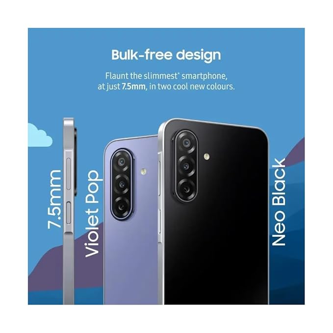 Samsung Galaxy F17 5G (Violet Pop, 6GB RAM, 128GB Storage) | 5G Smartphone | Smooth Performance | Immersive Display | Long-Lasting Battery