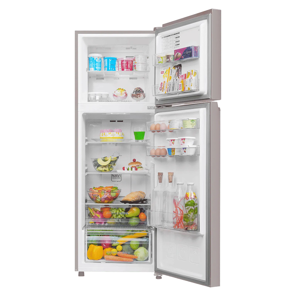 Haier 268L Frost Free Double Door Refrigerator Nickel Steel – HRF-3182IBNSA-P