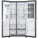 Best Side-by-Side Refrigerator: LG 635L - InstaView, Smart Inverter, Matte Black