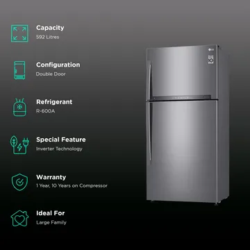 Home Appliance Innovation: LG 592L Double Door Refrigerator - Superior Cooling