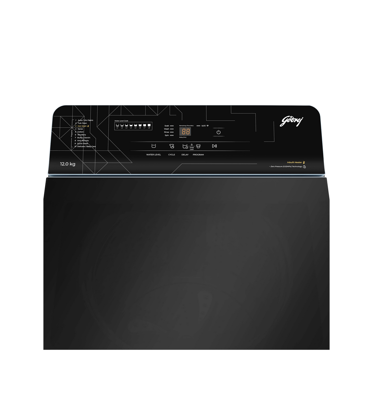 Godrej WTEON RHN 10 Kg Fully Automatic Top Load Washing Machine | AI Smart Wash, 5 Star, Glacial Grey