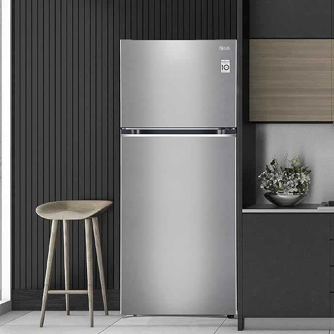 LG 398 L 2 Star Frost-Free Smart Inverter Double Door Refrigerator (GL-S422SPZY, Shiny Steel, Convertible with Express Freezing)