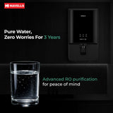 Havells Aquas Pro 3X Water Purifier | RO+UV, 3-Year No-Service Filter Life, White