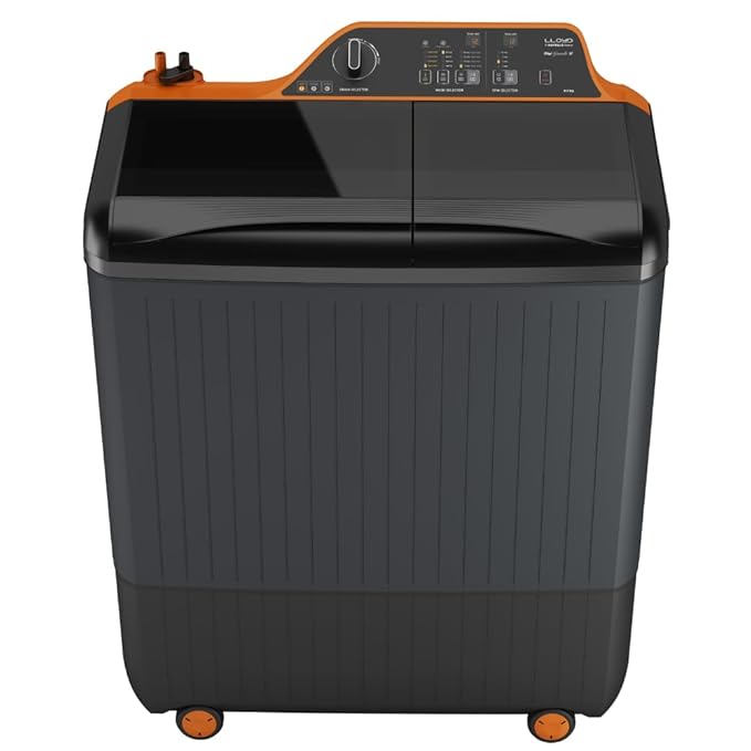 9.0 Kg 5 Star Semi-Automatic Digi Grande Top Load Washing Machine with in-Built Heater Digital Panel (GLWS905GH1VG,VIBRANT ORANGE & GREY)