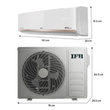 IFB Gold Pro Series 1.5 Ton 5 Star Split AC with Hybrid Technology, Works upto 55°C, 4-Way Swing, Higher Cooling Capacity, Self-Clean & AI - White (CI205GN32RGN1, Copper Condenser,2025 Model)