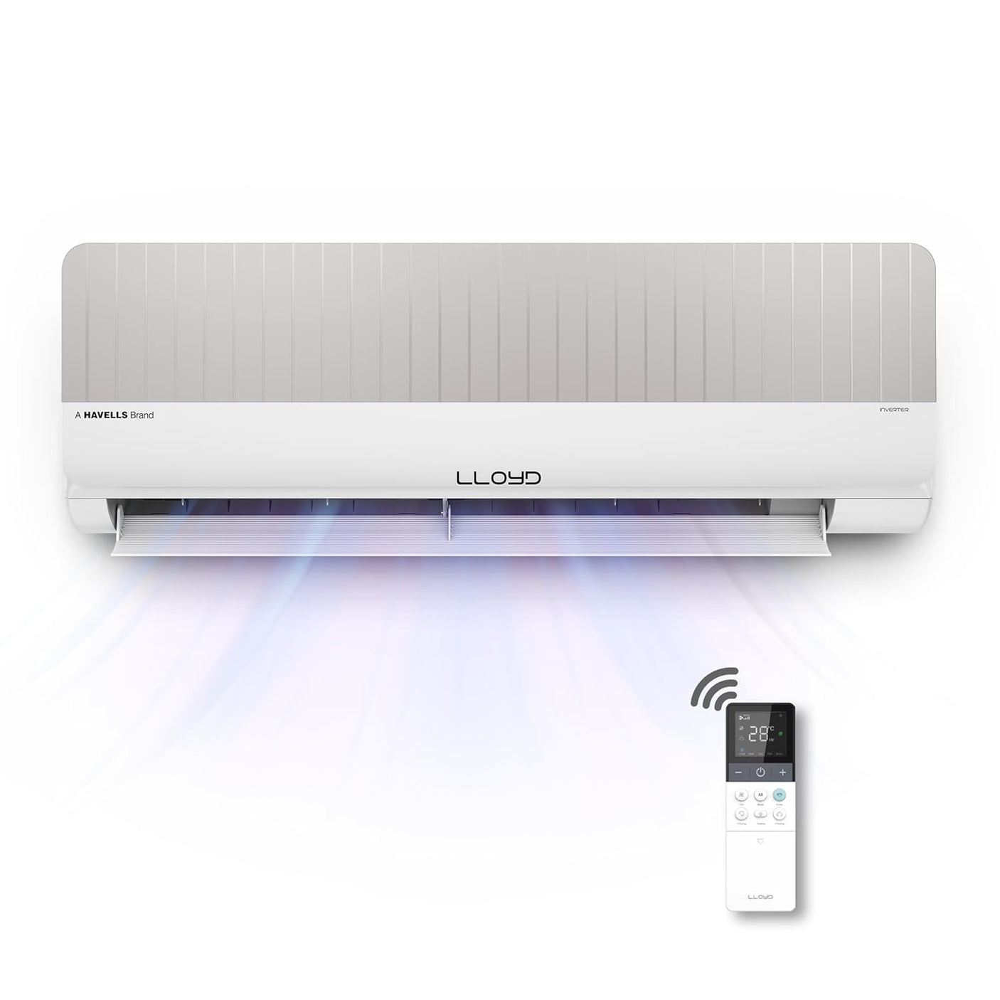 Lloyd Stylus 1.5 Ton 5 Star Wi-Fi Inverter Split AC (6 in 1 Convertible, Changeable AC Panel, 100% Copper, Anti-Viral + PM 2.5 Filter, 2024 Model, White/Grey Facia, GLS18V5FOGVV