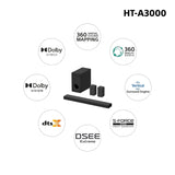Sony HT-A3000 A Series Premium Soundbar 3.1Ch 360 Spatial Sound Mapping Soundbar For Surround Sound Home Theatre System With Dolby Atmos