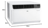 LG 1.5 Ton 3 Star DUAL Inverter Window AC (Copper, Convertible 4-in-1 cooling HD Filter, 2025 Model UW-Q18WUXA White)