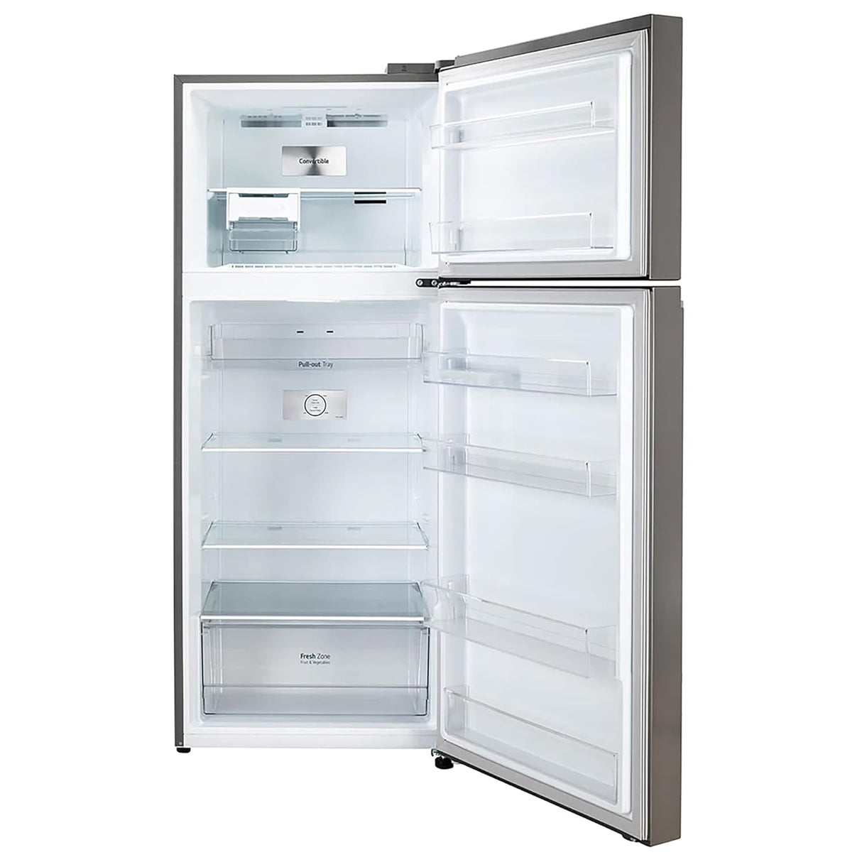 LG 380 Litres 2 Star Frost Free Double Door Convertible Refrigerator (GL-S412SPZY, Shiny Steel)