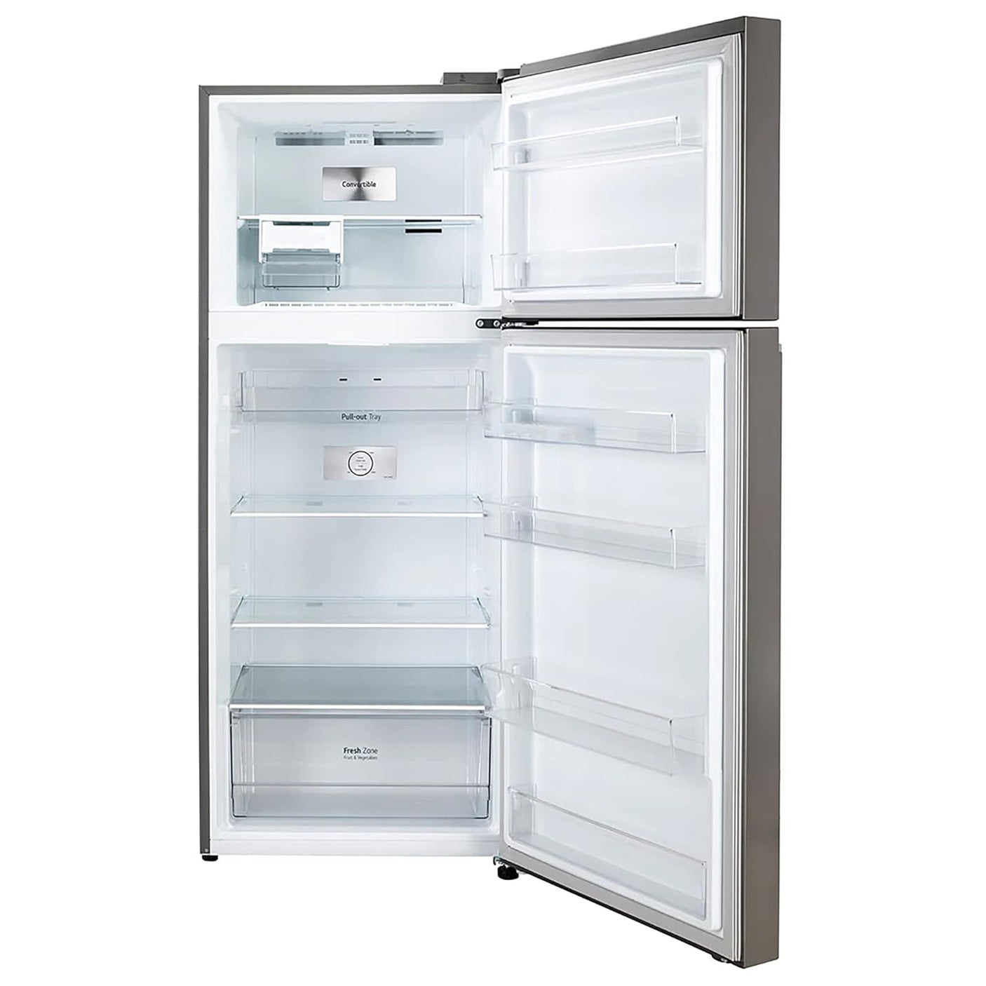 LG 380 Litres 2 Star Frost Free Double Door Convertible Refrigerator (GL-S412SPZY, Shiny Steel)