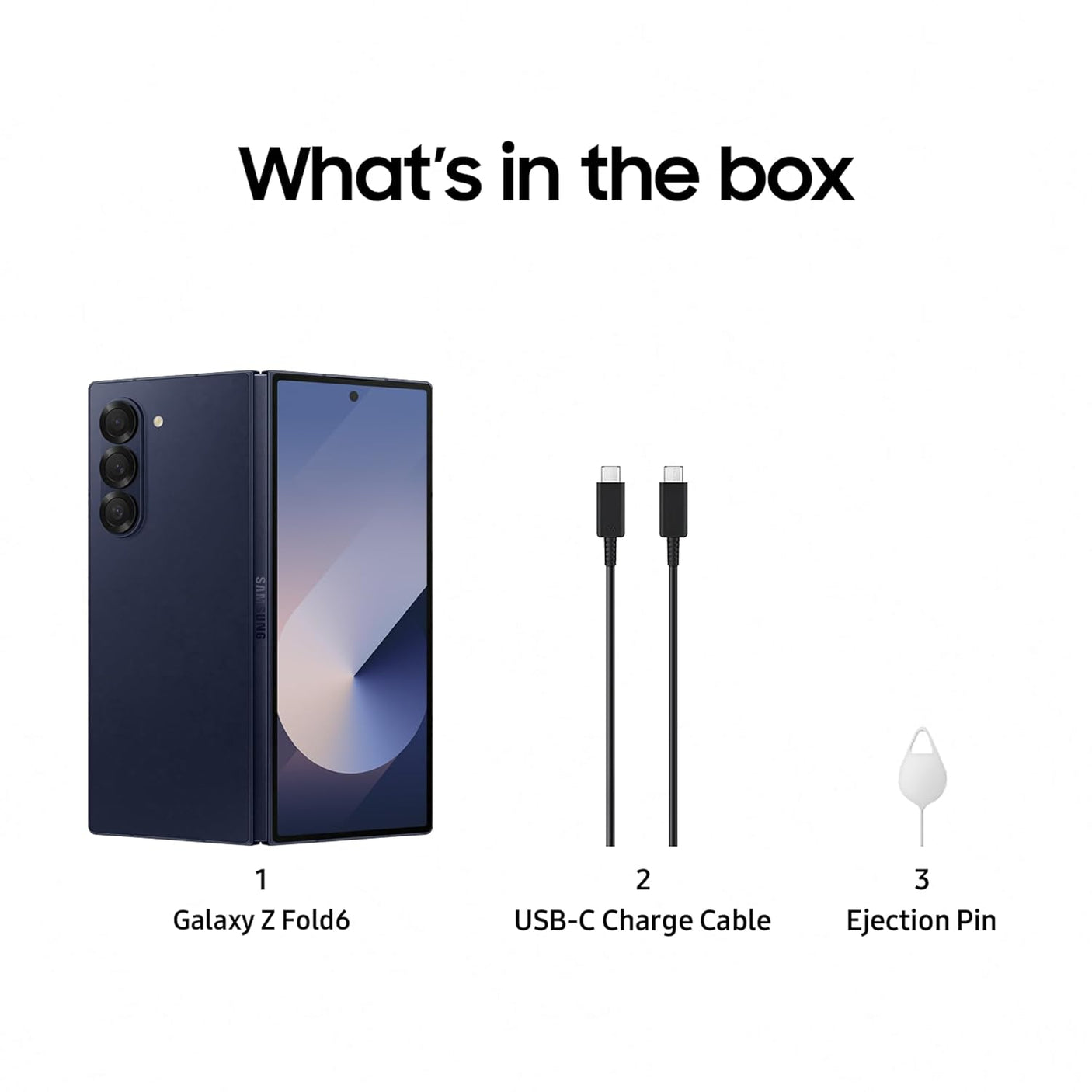 Samsung Galaxy Z Fold6 5G AI Smartphone (Navy, 12GB RAM, 256GB Storage)