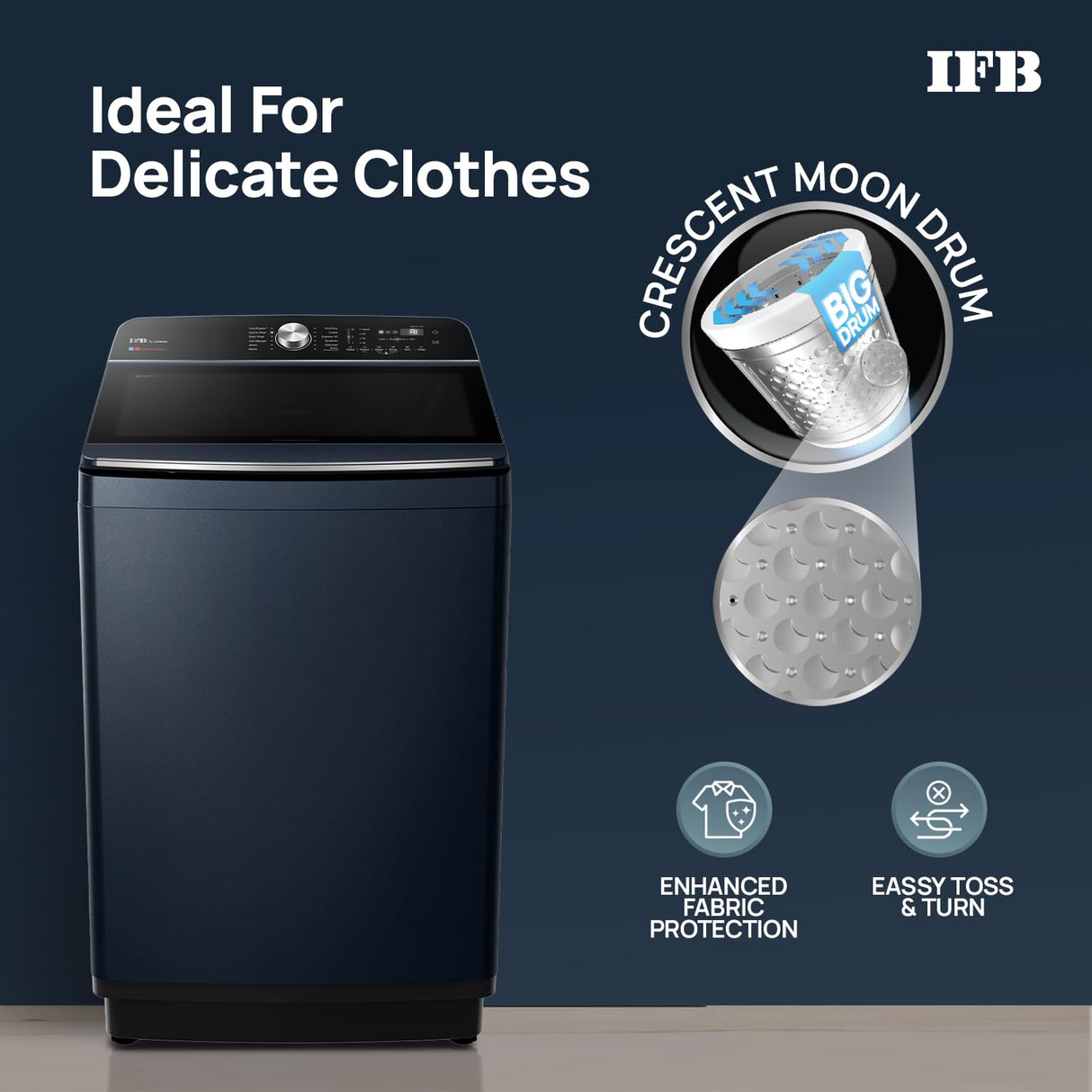 IFB 12 Kg 5 Star with DeepClean® Technology, AI Powered, Fully Automatic Top Load Washing Machine (2025 Model, TL-121RB2SN, Royal Blue)