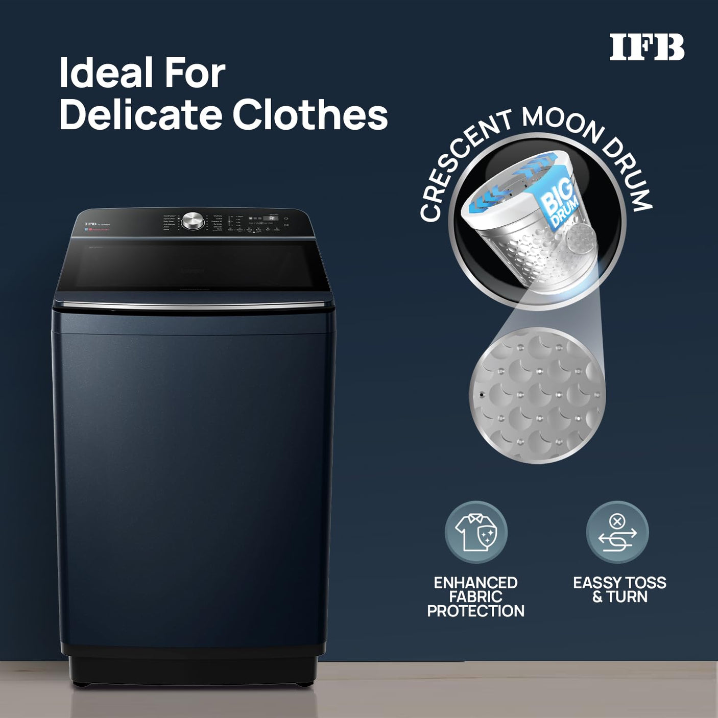 IFB 12 Kg 5 Star with DeepClean® Technology, AI Powered, Fully Automatic Top Load Washing Machine (2025 Model, TL-121RB2SN, Royal Blue)