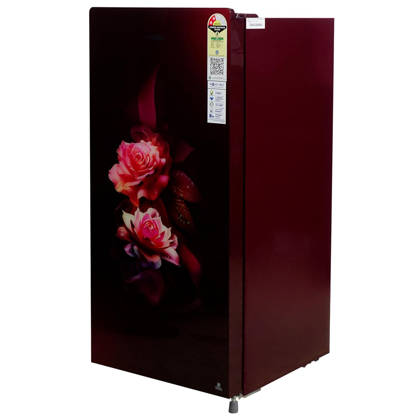Haier 185 L 2 Star Direct Cool Single Door Refrigerator (HRD-2062CRDG-N,Red Dime Glass Finish)