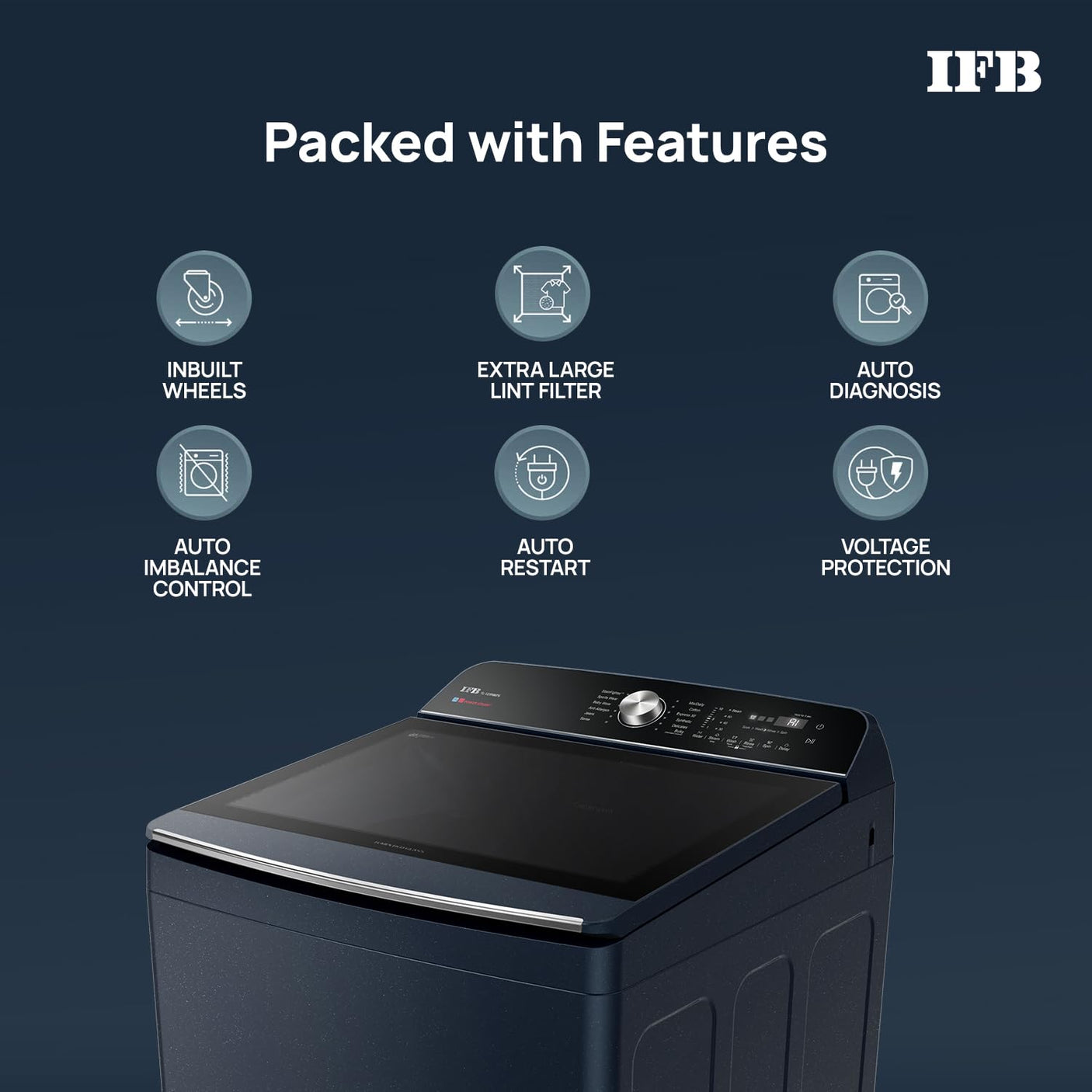 IFB 12 Kg 5 Star with DeepClean® Technology, AI Powered, Fully Automatic Top Load Washing Machine (2025 Model, TL-121RB2SN, Royal Blue)