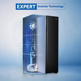 Inverter Triple Door Fridge - Haier 628L, an optimal cooling solution in black with versatile storage options.