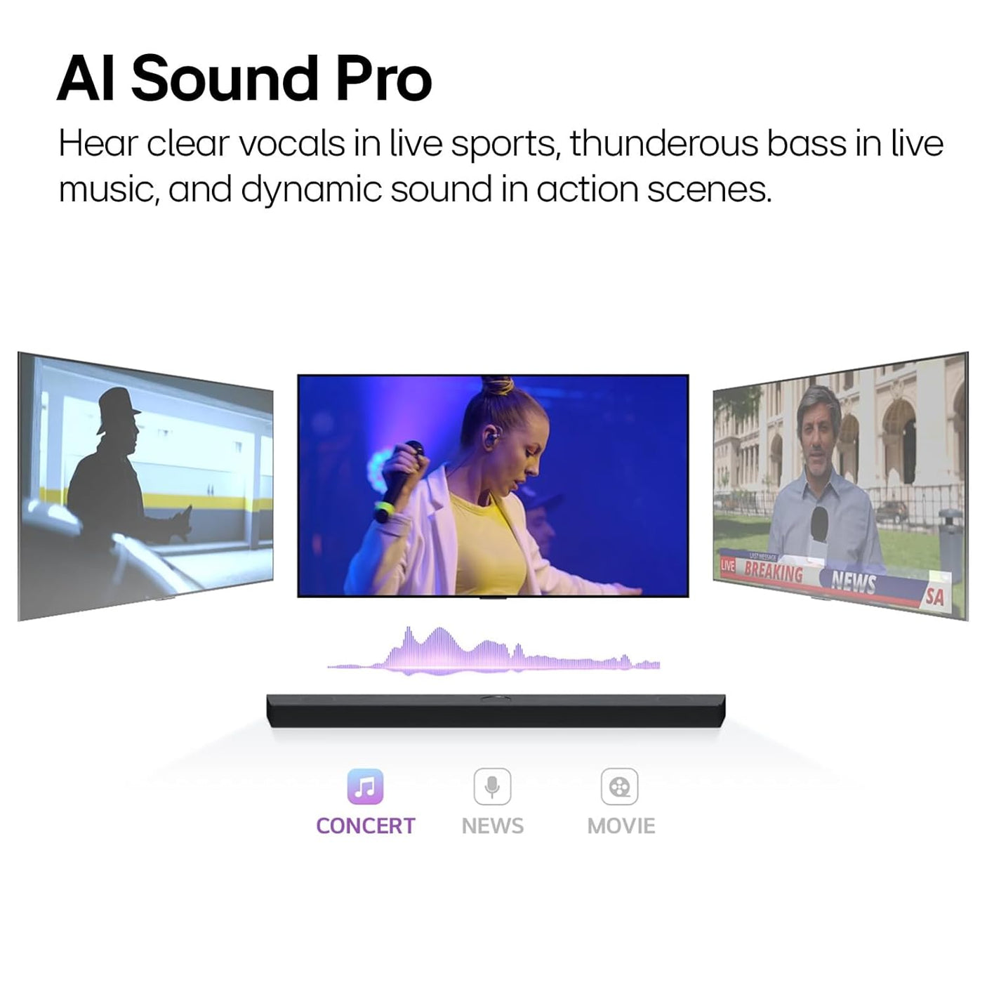 LG S70TY 400W 3.1.1 Channel Dolby Atmos, Center Up-Firing, Wow Orchestra Soundbar with HDMI, USB & Bluetooth Connectivity (Black)