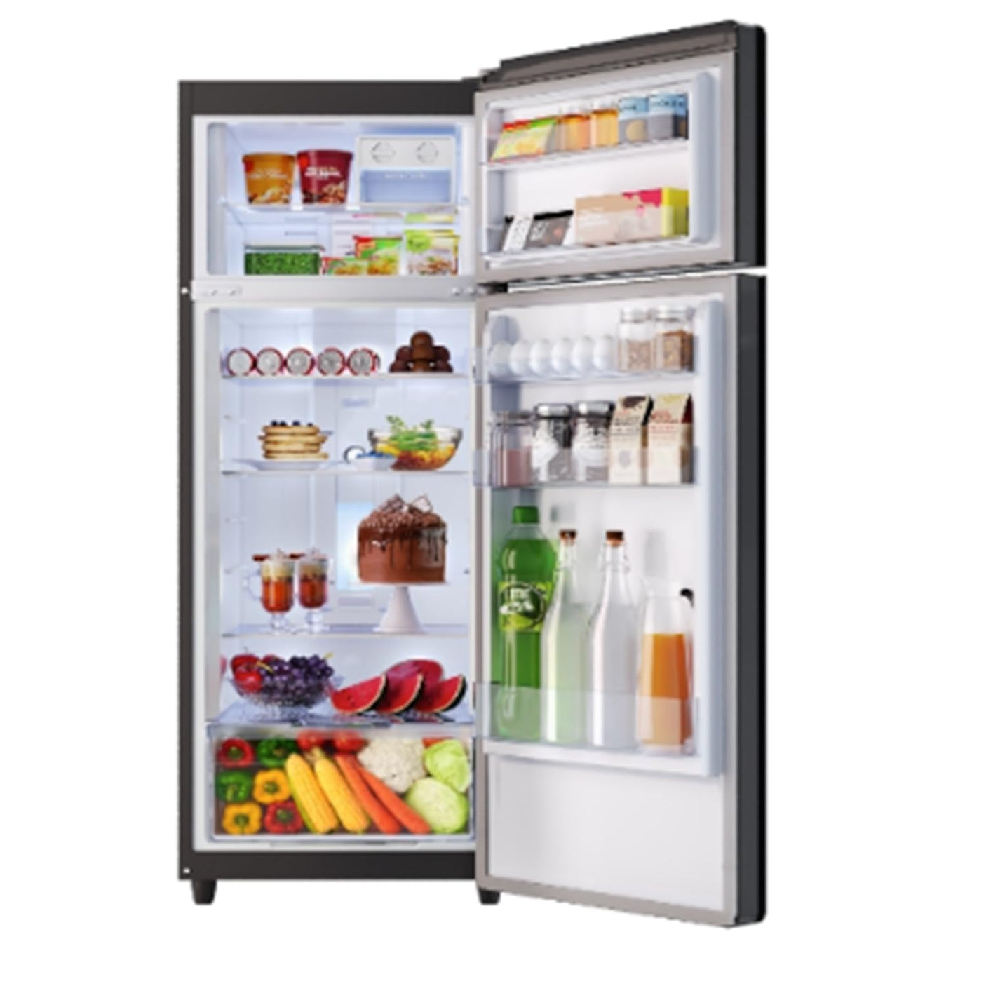 GODREJ 244L 2 STAR FROST FREE NANO SHIELD INVERTER DOUBLE DOOR REFRIGERATOR(RT EONCRYSTAL 280B RI OB, Onyx Blue)