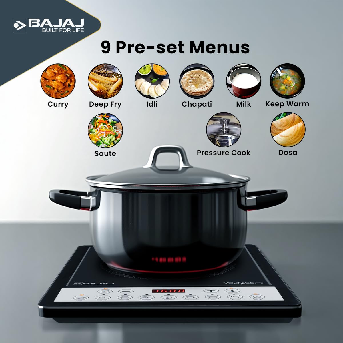 Bajaj ICX 160TS Neo induction cooktop side view